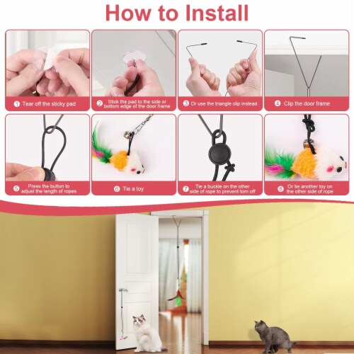 Interactive Cat Wand Toy Set Entertain Your Cat 9 Piece Kroger