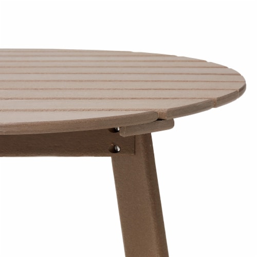 Glitzhome Inch Width Adirondack Patio Round Coffee Table Hdpe