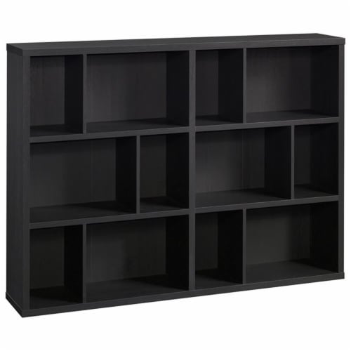 Sauder Engineered Wood Horizontal Bookcase In Raven Oak King Soopers