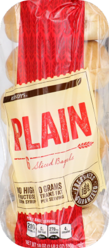 Roundy S Plain Bagels 6 Ct 18 Oz Kroger