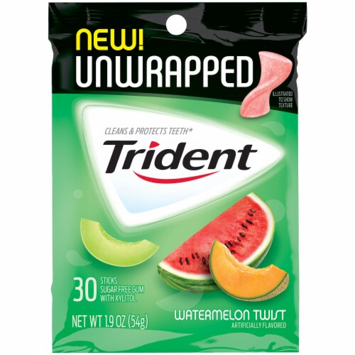 Trident Unwrapped Watermelon Twist Sugar Free Gum 30 Ct King Soopers