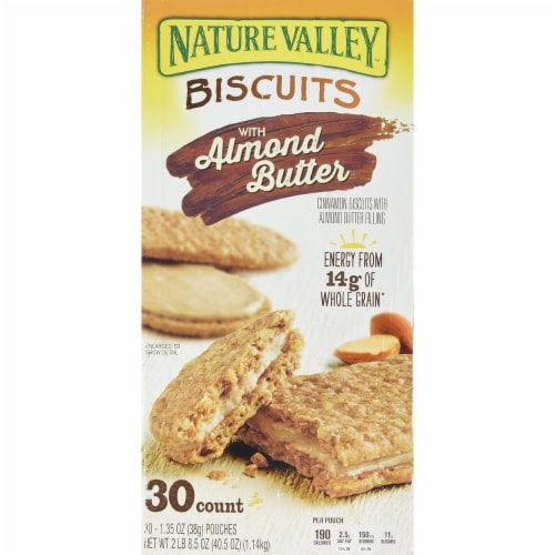 Nature Valley Biscuit Sandwich With Almond Butter 30 Count 1 Unit