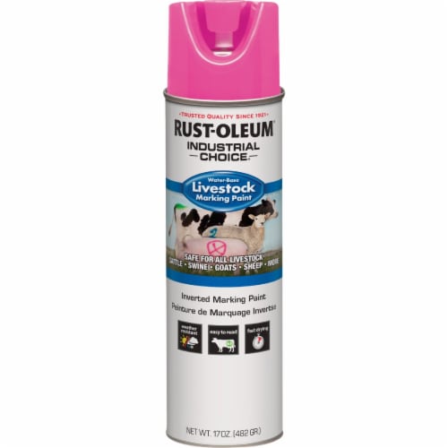 Rust Oleum Industrial Choice Oz Fluorescent Pink Livestock Marking