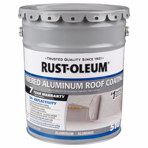 Rust Oleum 301997 510 Fibered Aluminum Roof Coating 5 Gal 5 Gallon