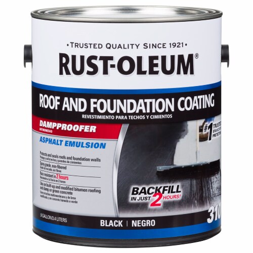 Rust Oleum 302225 310 Roof And Foundation Coating Black Gal 1 Gallon