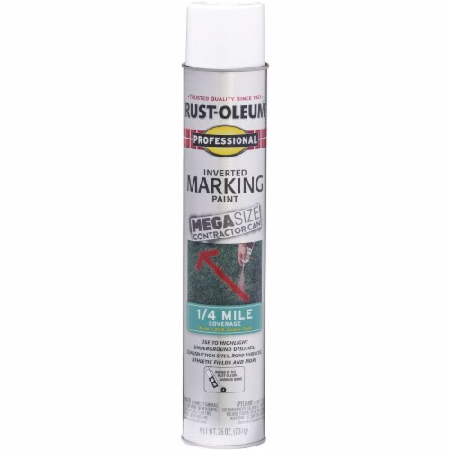 Rust Oleum Professional 26 Oz Mega White Inverted Marking Spray Paint