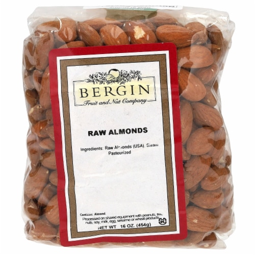 Bergin Fruit And Nut Company Raw Almonds 16 Oz 454 G 16 Oz King