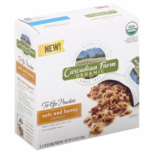 Cascadian Farm Organic Oats Honey Granola To Go Pouches Oz