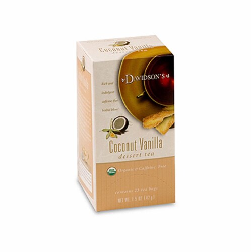 Davidson Organic Tea Coconut Vanilla Tea Box Of Tea Bags