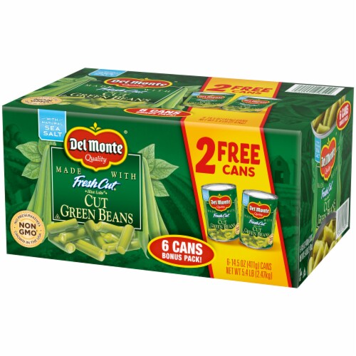 Del Monte Cut Green Beans Cans Bonus Pack 6 Ct 14 5 Oz Kroger