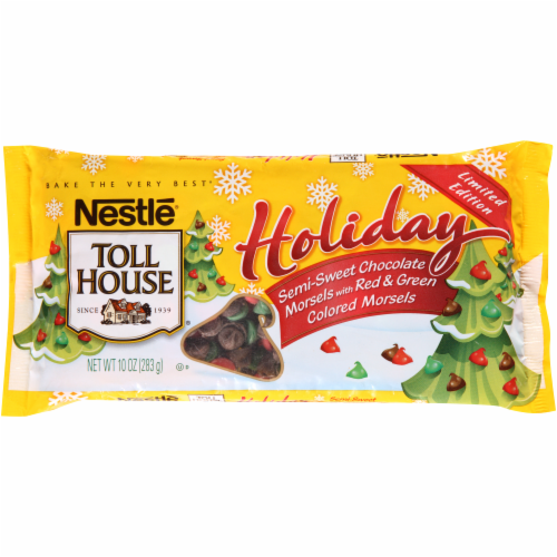 Nestle Toll House Holiday Semi Sweet Chocolate Morsels With Red Green