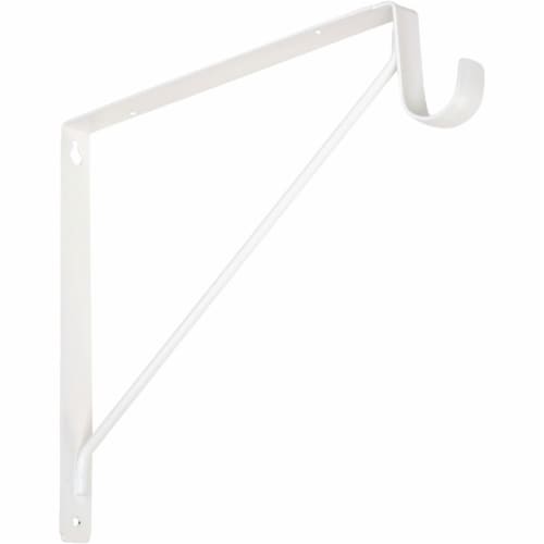 Knape Vogt 10 In H X 11 In D Fixed Shelf Rod Bracket White