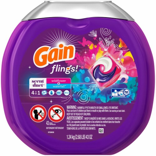 Gain Flings Scent Duet Wildflower Waterfall Scent With Oxi Boost