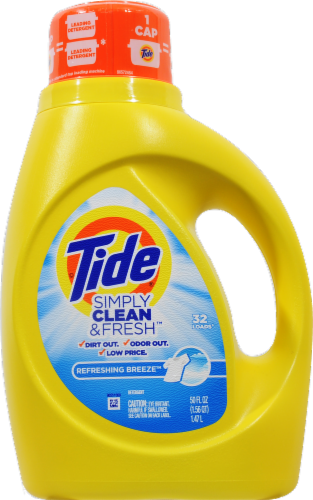 Tide Simply Clean Fresh Refreshing Breeze Liquid Laundry Detergent