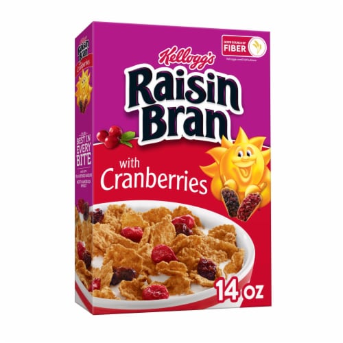 Kellogg S Raisin Bran Original With Cranberries Cold Breakfast Cereal