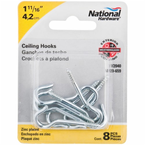 National Zinc Finish Ceiling Hook Pack N Kroger