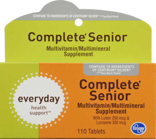 Kroger Complete Senior Multivitamin 110 Ct Kroger