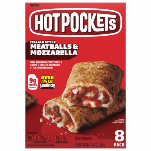 Hot Pockets Meatball Mozzarella Frozen Sandwiches 8 Ct Kroger