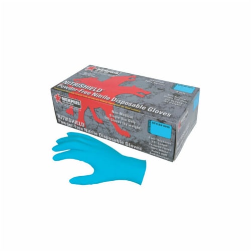 Nitrile Disposable Gloves NitriShield Rolled Cuff Unlined Medium