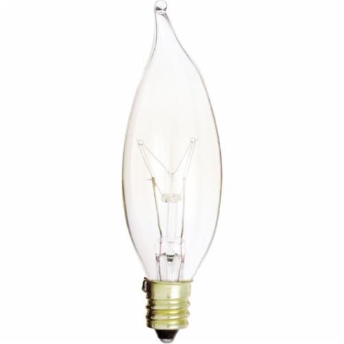 Satco W Clear Candelabra Ca Incandescent Bent Tip Light Bulb Pack