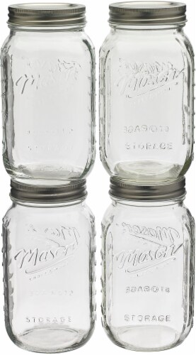 Mason Craft More Glass Canning Jars Pack Clear Silver Oz