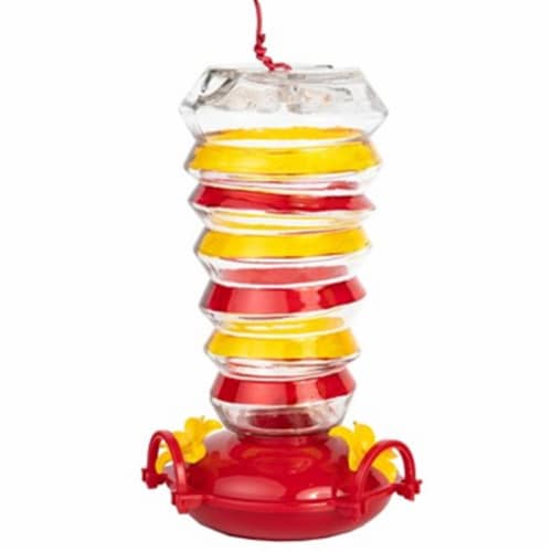 Fof Fofhb E Oz Red Yellow Glass Striped Hummingbird Feeder