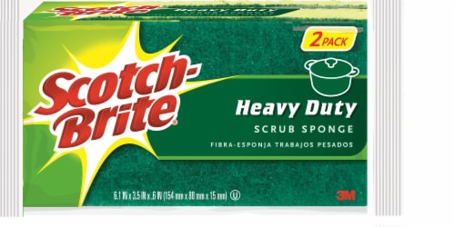 Scotch Brite Heavy Duty Scrub Sponge 2 Pack 2 Pk Kroger