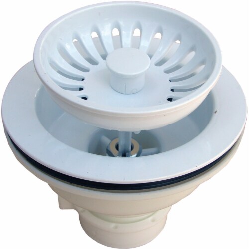 Lasco In Heavy Duty Basket Strainer Assembly White W