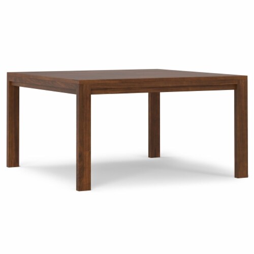 Simpli Home Wilson Square Dining Table Walnut Solid Wood 54 Inch