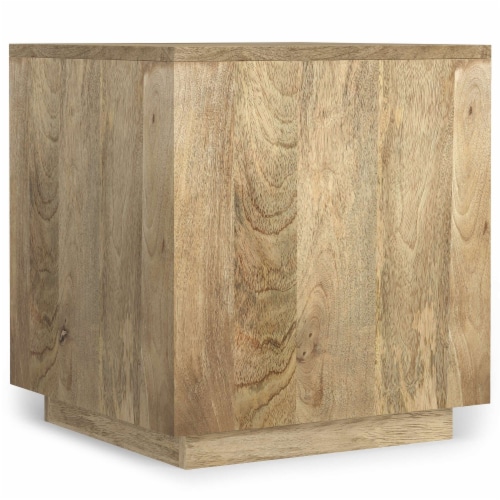 Simpli Home Lockhart Mango Wood Side Table Natural Finish Square Accent