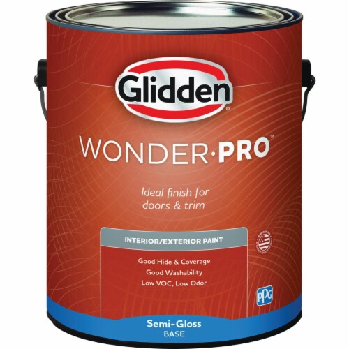 Glidden WonderPro Interior Exterior Semi Gloss Paint Ultra Deep Base