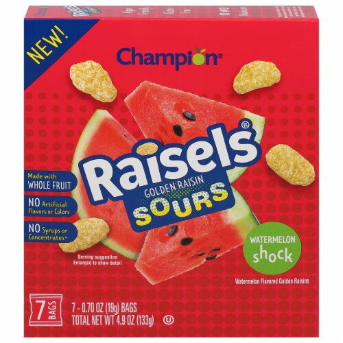 Raisels Raisins Golden Watermelon 4 9 Oz Case Of 8 4 9 OZ Each Kroger