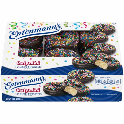 Entenmann S Party Mini Rich Frosted Donuts 14 Oz Food 4 Less