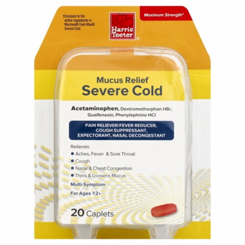 Harris Teeter Mucus Relief Severe Cold Caplets 20 Ct Kroger