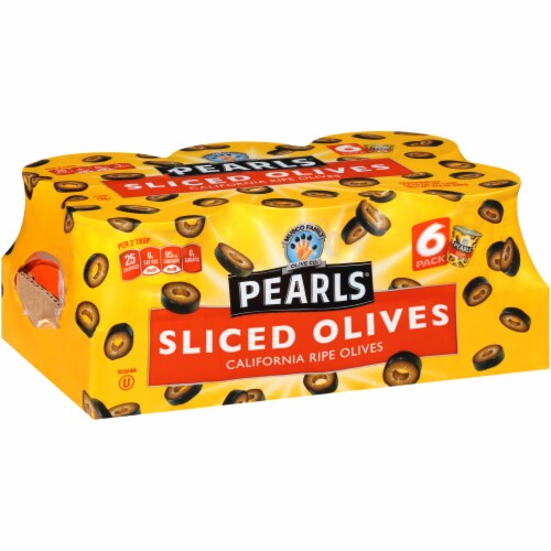 Pearls Sliced Ripe Olives 6 Ct 3 8 Oz Fred Meyer