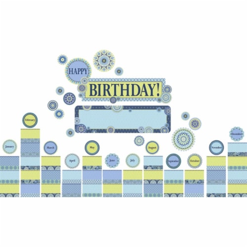 Eureka Blue Harmony Birthday Mini Bulletin Board Set Qfc