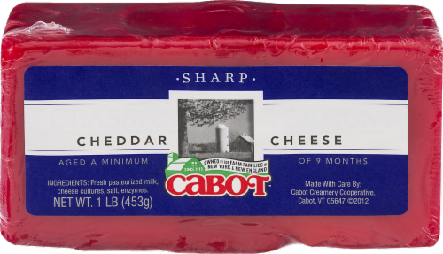 Cabot Classic Vermont Sharp Cheddar Cheese 16 Oz Kroger