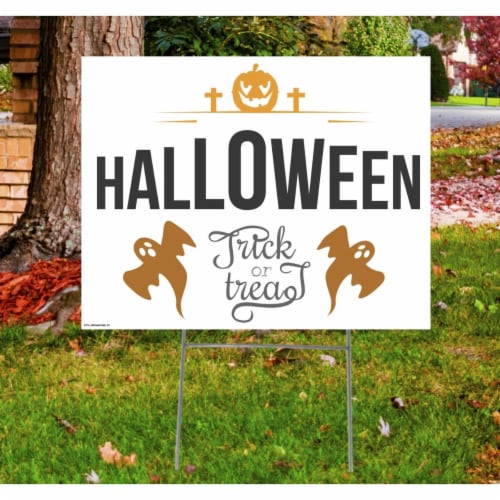 Advanced Graphics 18 X 23 In Halloween Trick Or Treat 3 Yard Sign