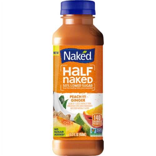 Naked Half Naked Peach With Ginger Juice Fl Oz Frys Food Stores