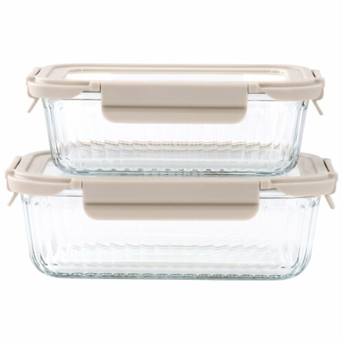 Martha Stewart Everyday Clifftop Piece Borosilicate Glass Storage