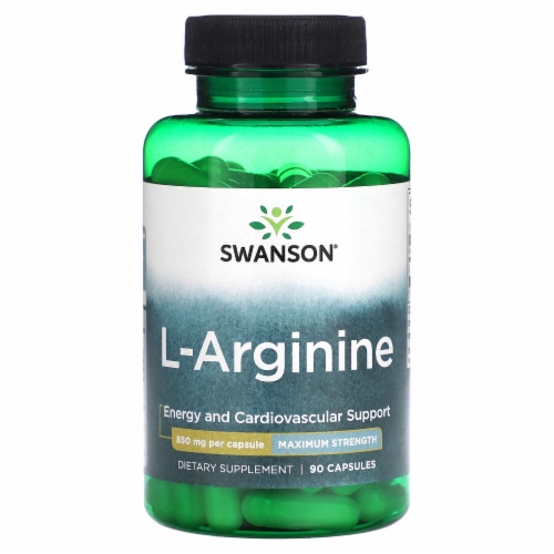 Swanson L Arginine Maximum Strength 850 Mg 90 Capsules 90 Count QFC