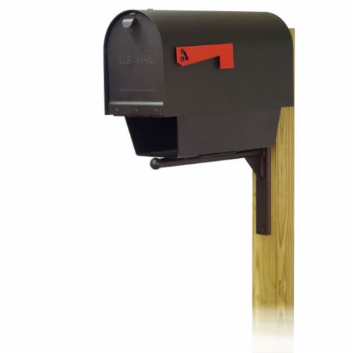 Titan Steel Curbside Mailbox With Newspaper Tube And Ashley Front