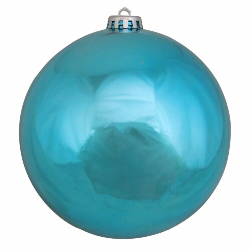 Northlight Turquoise Blue Shatterproof Shiny Christmas Ball Ornament