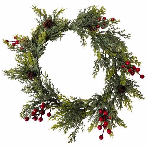 Northlight Pine Cone And Berries Winter Foliage Christmas Wreath