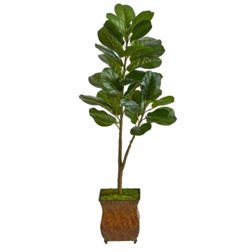 In Fiddle Leaf Fig Artificial Tree In Metal Planter Smiths Food