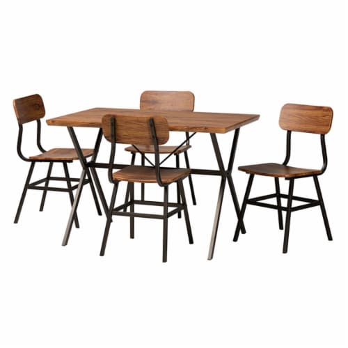 Baxton Studio Irwin Modern Industrial Walnut Brown Finished Wood And