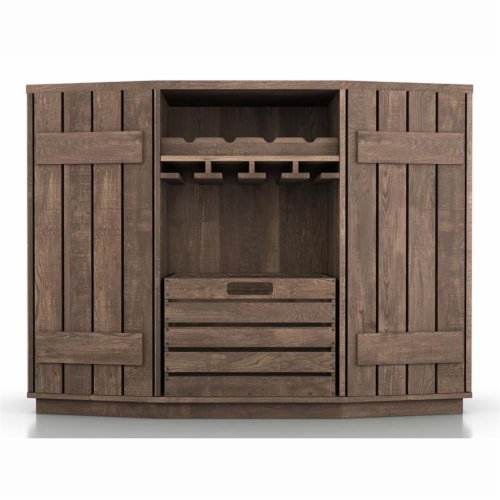 Furniture Of America Layfield Wood Multi Storage Buffet In Reclaimed