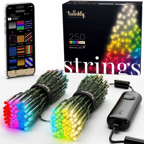 Twinkly Strings App Controlled Smart LED Christmas Lights 250 RGB W 4