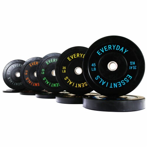 BalanceFrom Fitness 260 Pound Olympic Bumper Strength Training Weight