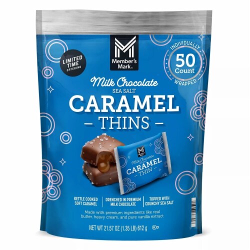 Member S Mark Milk Chocolate Sea Salt Caramel Thins 21 57 Ounce 1